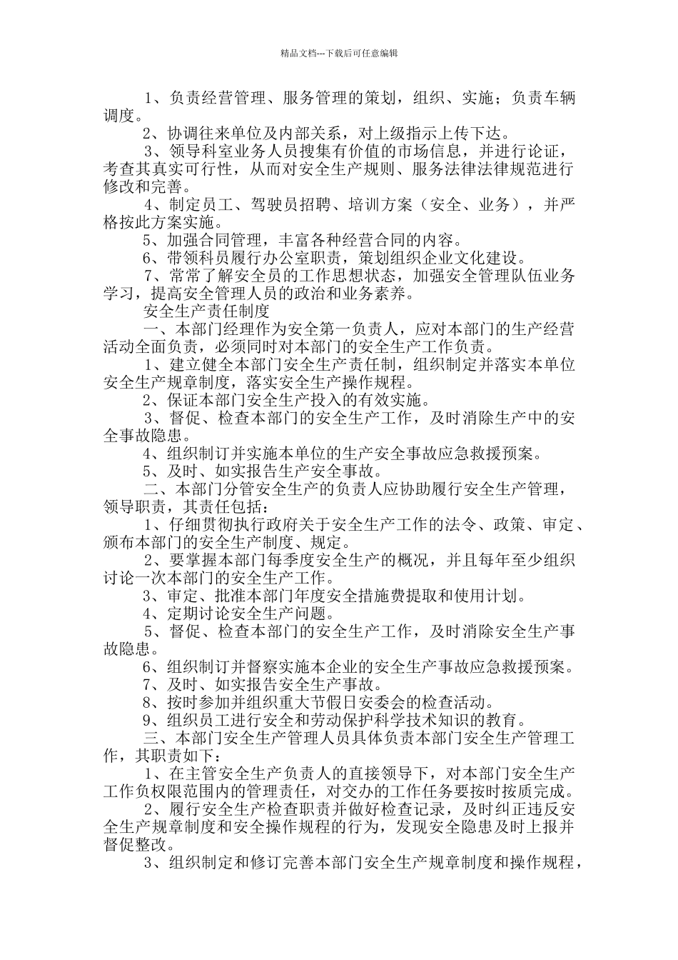 出租车行业总经理岗位职责_第2页