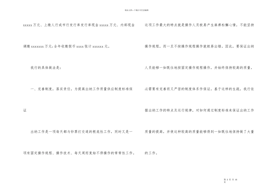 出纳人员工作总结三篇_第2页