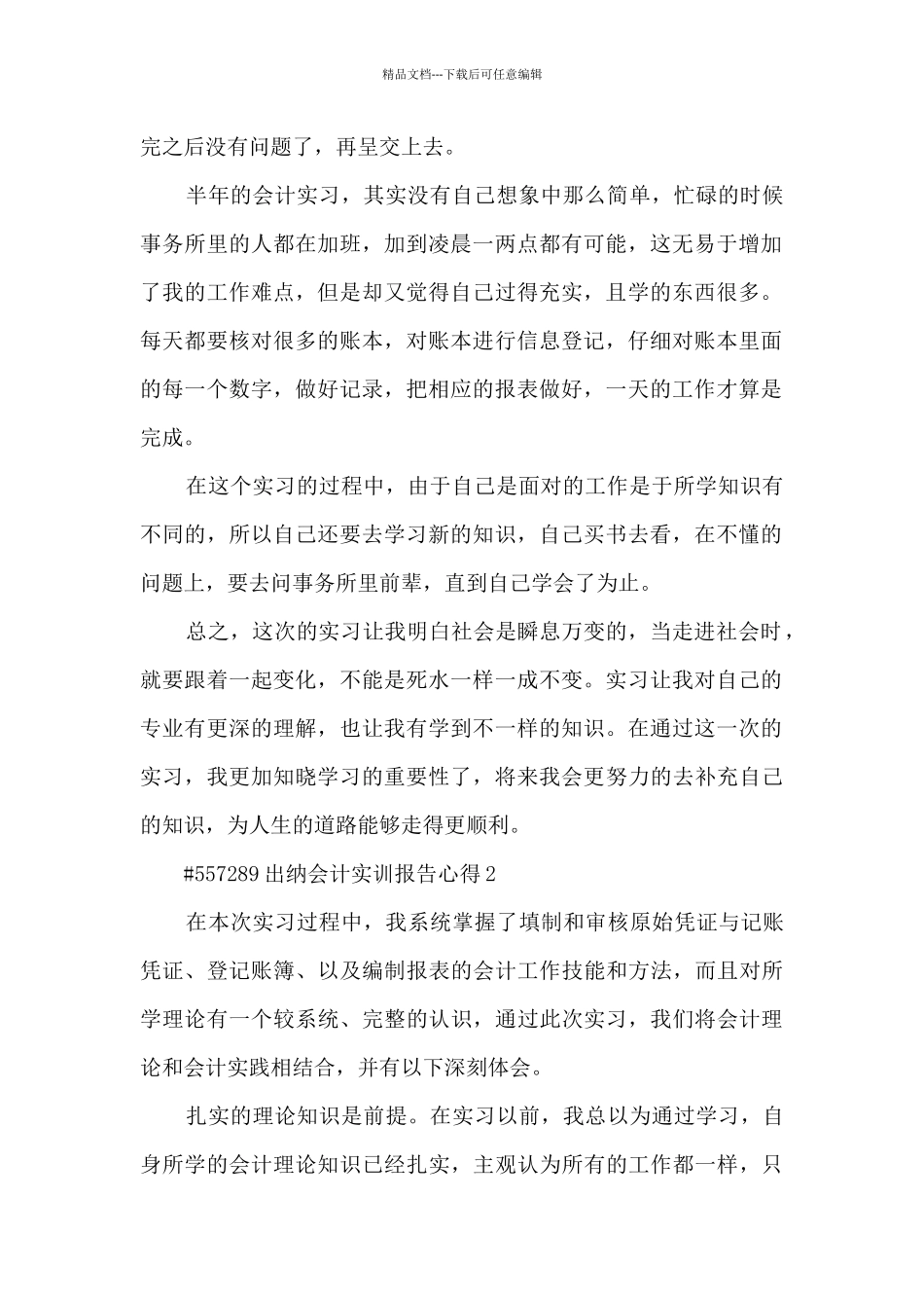 出纳会计实训报告心得_第2页