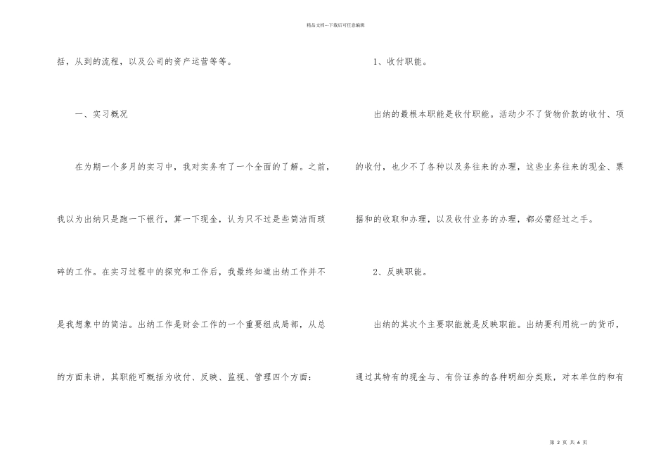 出纳实习工作总结_第2页
