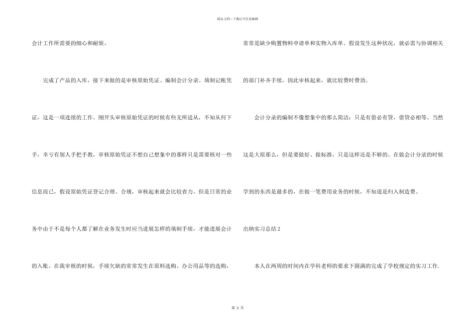 出纳实习总结_第2页