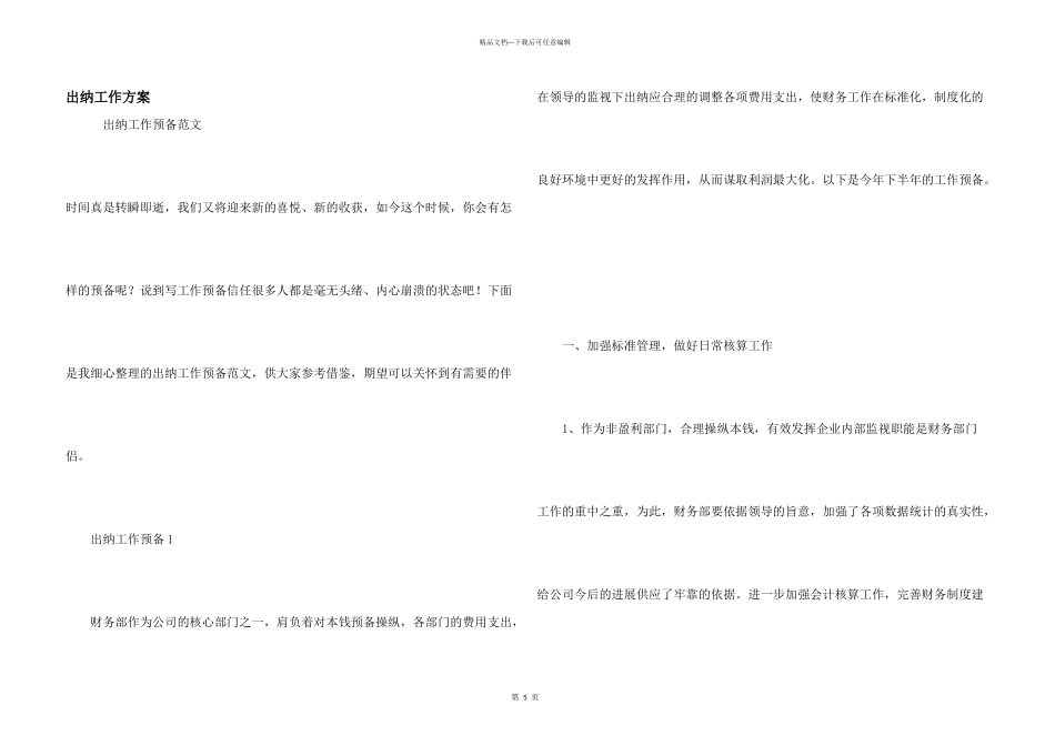 出纳工作计划_第1页