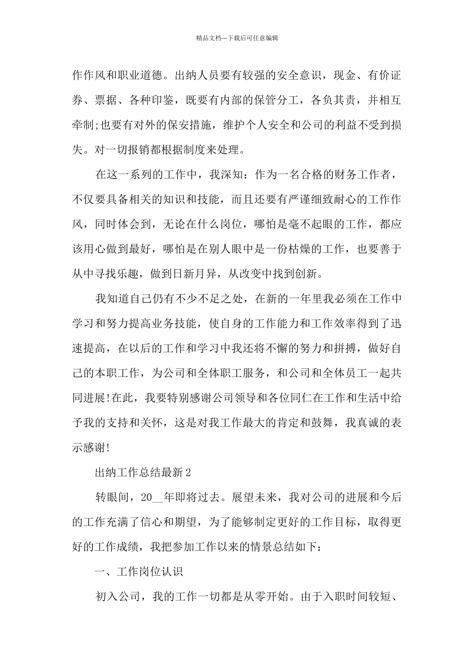 出纳工作总结最新5篇_第2页