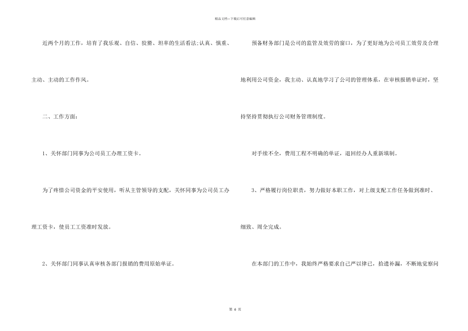 出纳转正自我评价_第2页