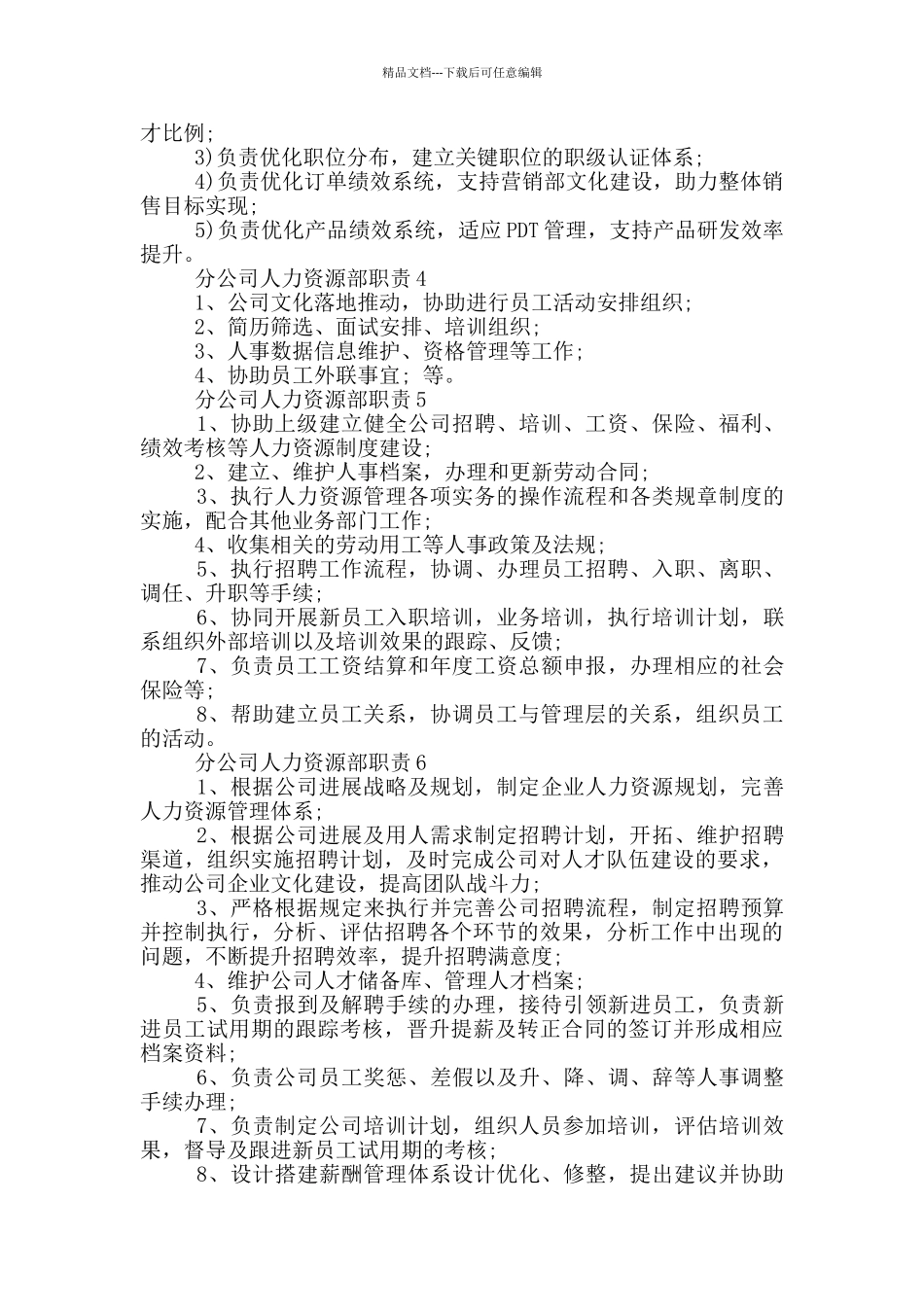 分公司人力资源部职责_第2页