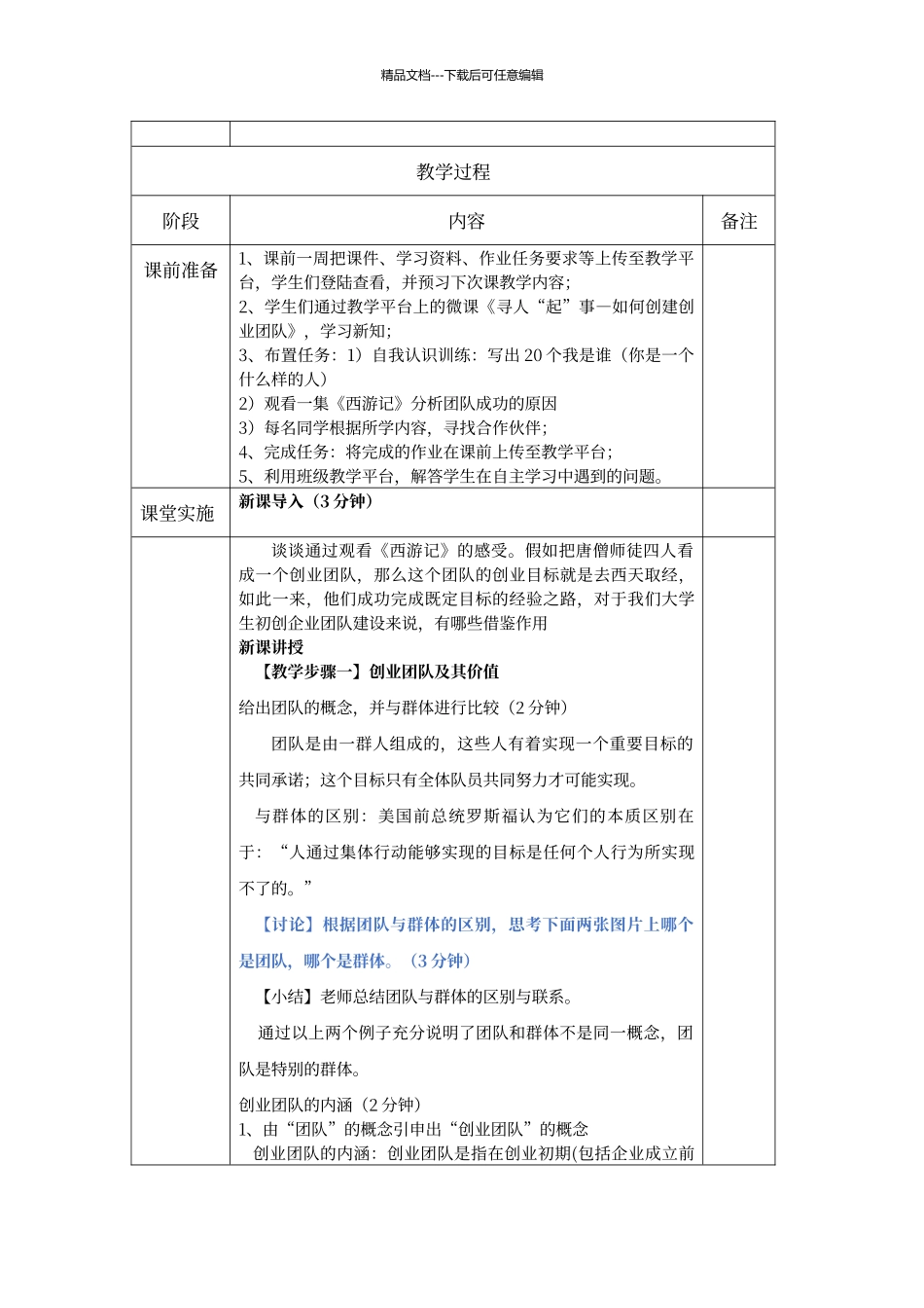 创业团队组建与管理教案_第2页