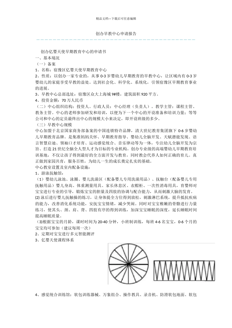 创办早教中心申请报告_第1页