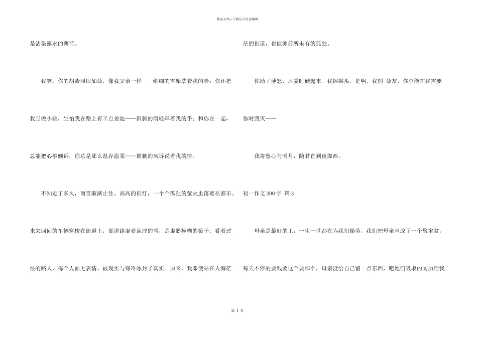 初一300字汇编四篇_第3页