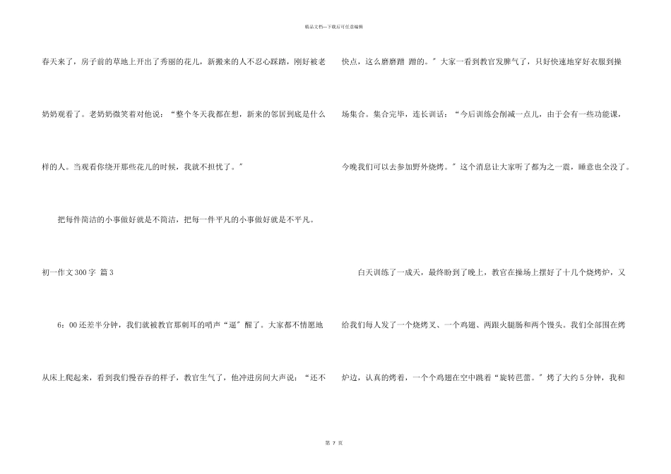 初一300字锦集9篇_第3页