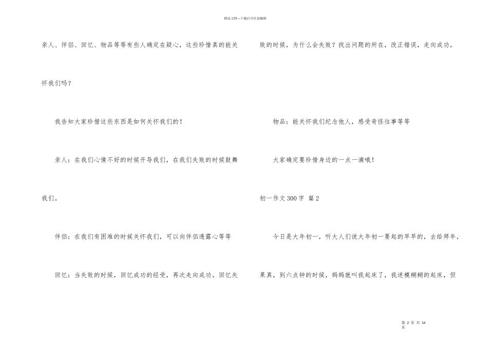 初一300字锦集十篇_第2页