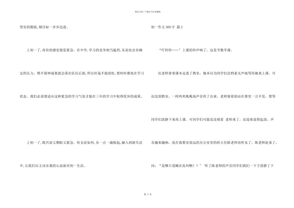 初一300字锦集10篇_第2页