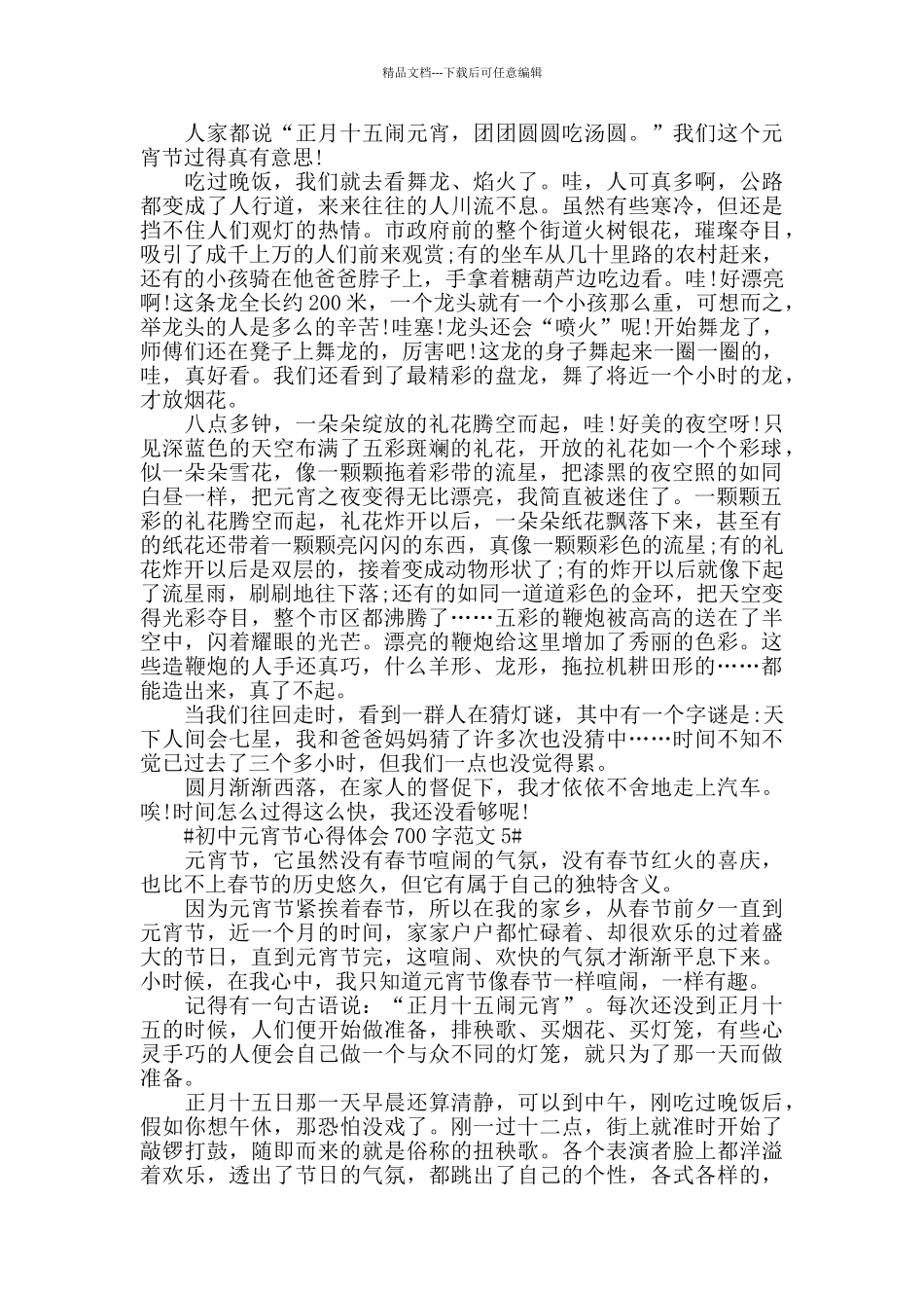 初中元宵节心得体会700字范文五篇_第3页