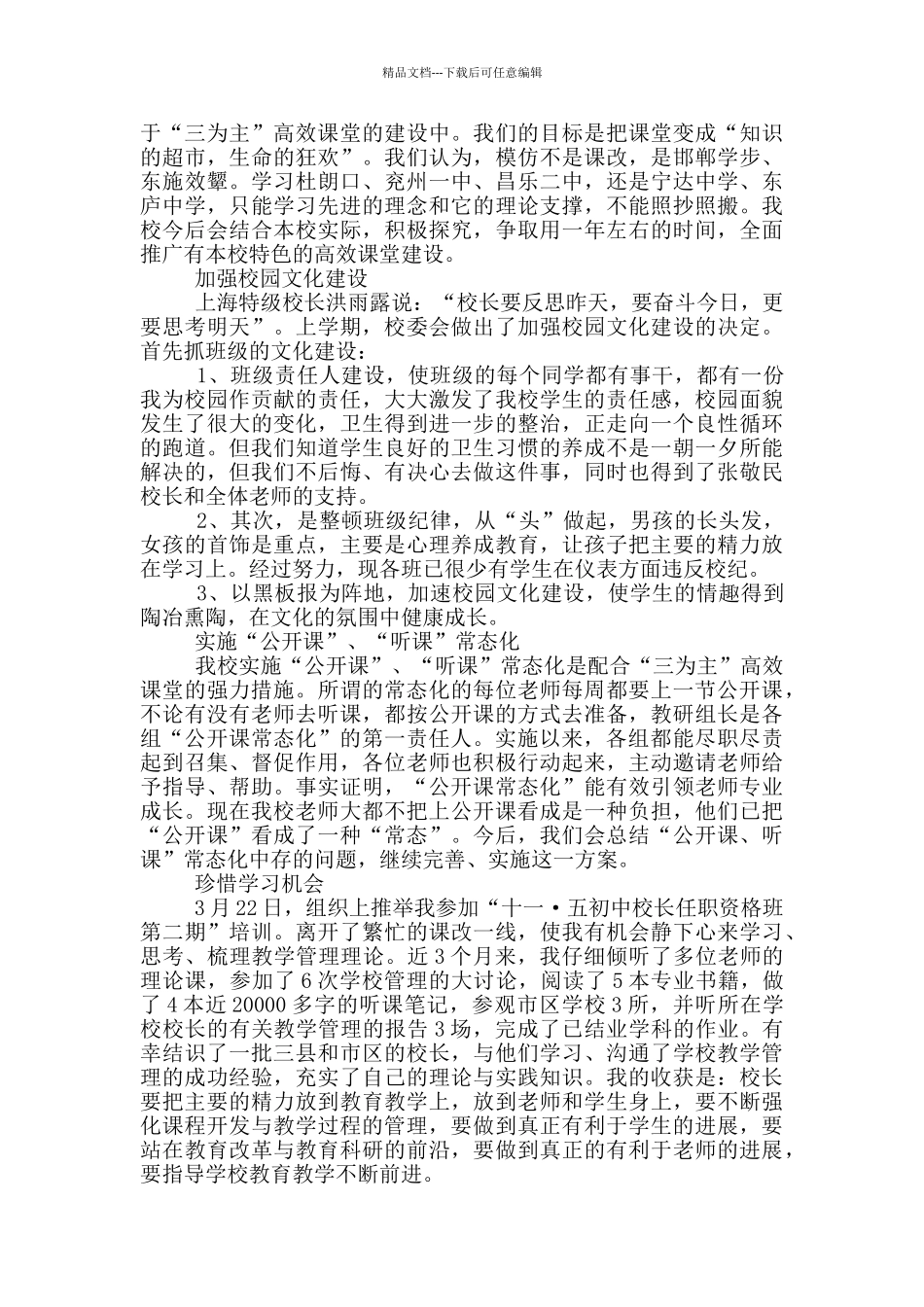 初中副校长述职报告_第3页