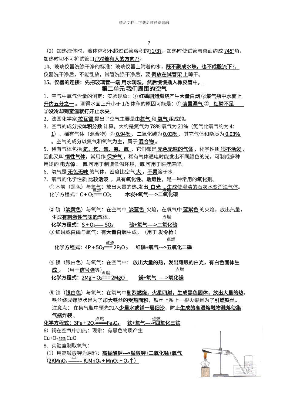 初中化学基础知识汇总_第2页