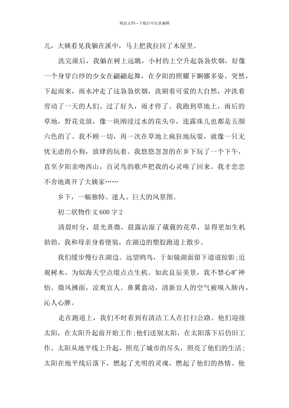 初二状物作文600字5篇_第2页