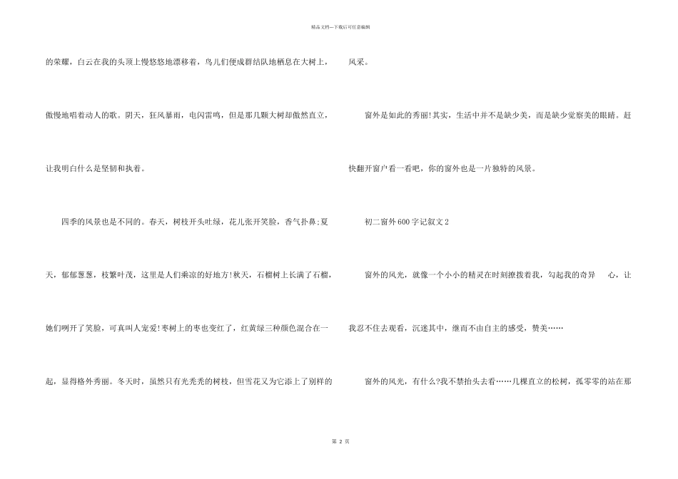 初二窗外600字记叙文_第2页