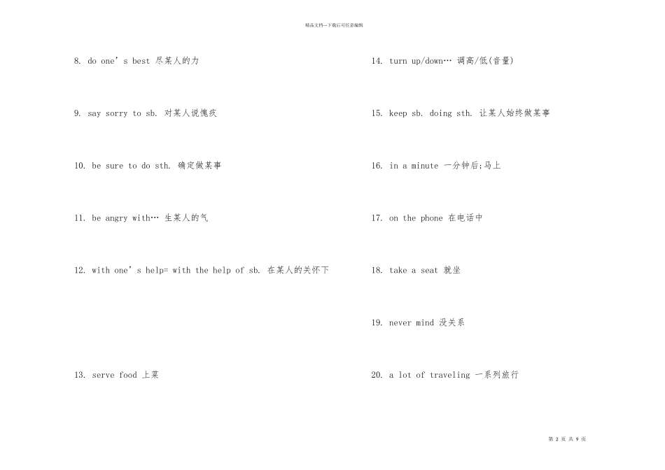 初二英语必背知识点归纳_第2页