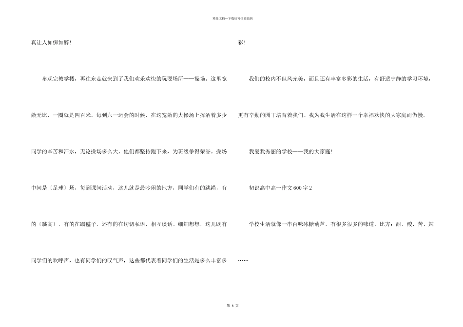 初识高中高一600字_第2页