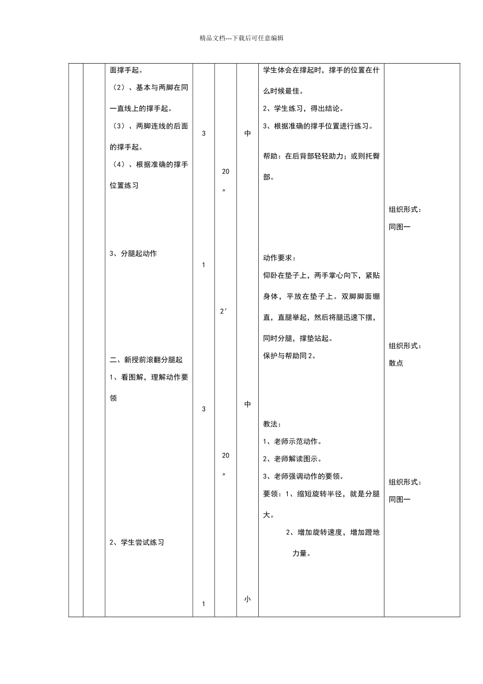 前滚翻分腿起的教学设计_第3页