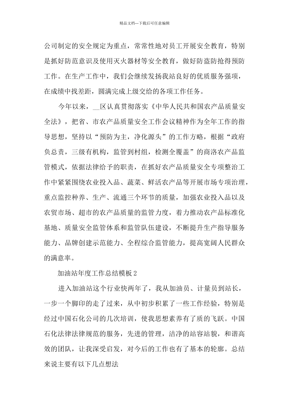 加油站年度工作总结模板5篇_第3页