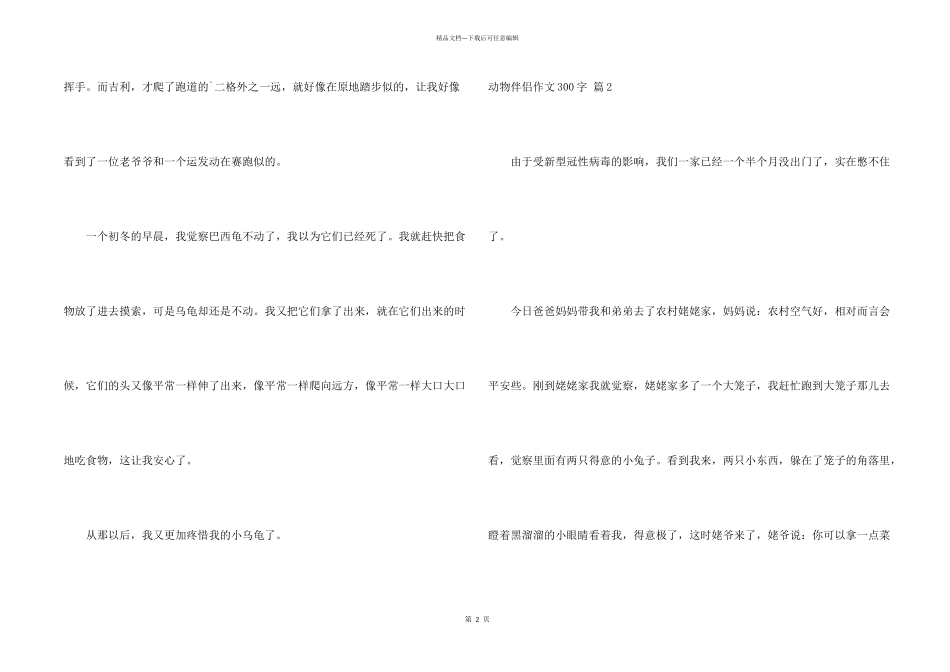 动物朋友300字3篇_第2页