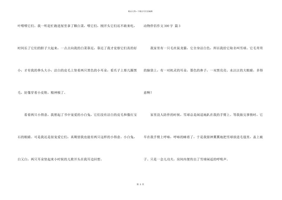 动物朋友300字3篇_第3页