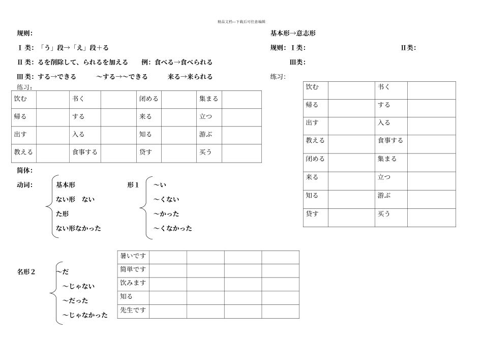 动词变形规则练习_第2页