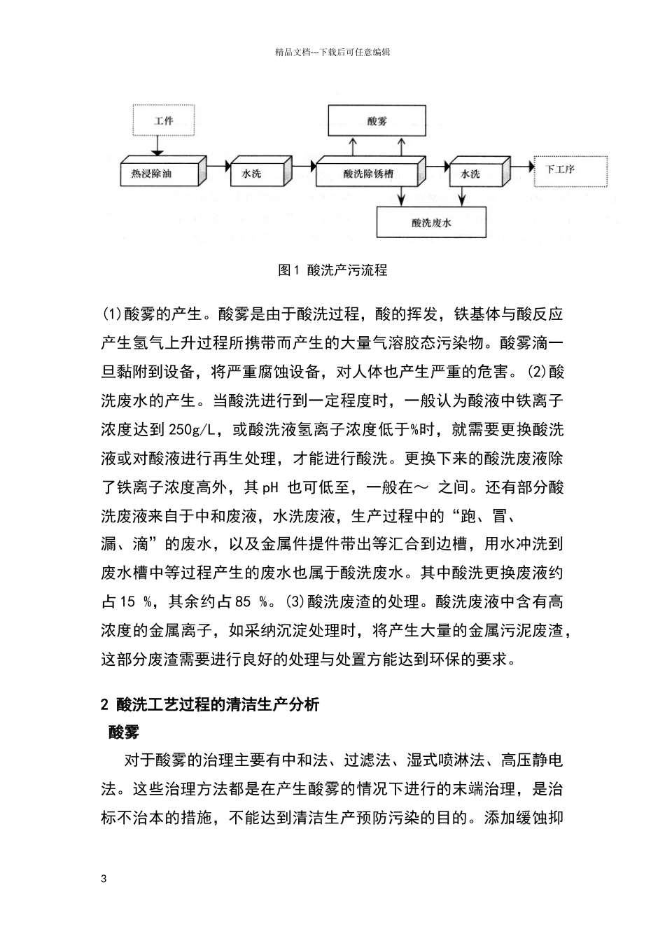 化学酸洗除锈清洁生产及酸洗废液的处理_第3页