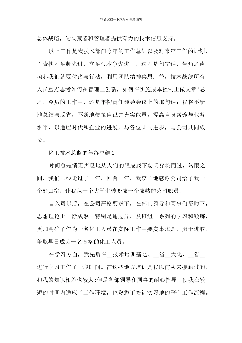 化工技术总监的年终总结5篇_第3页