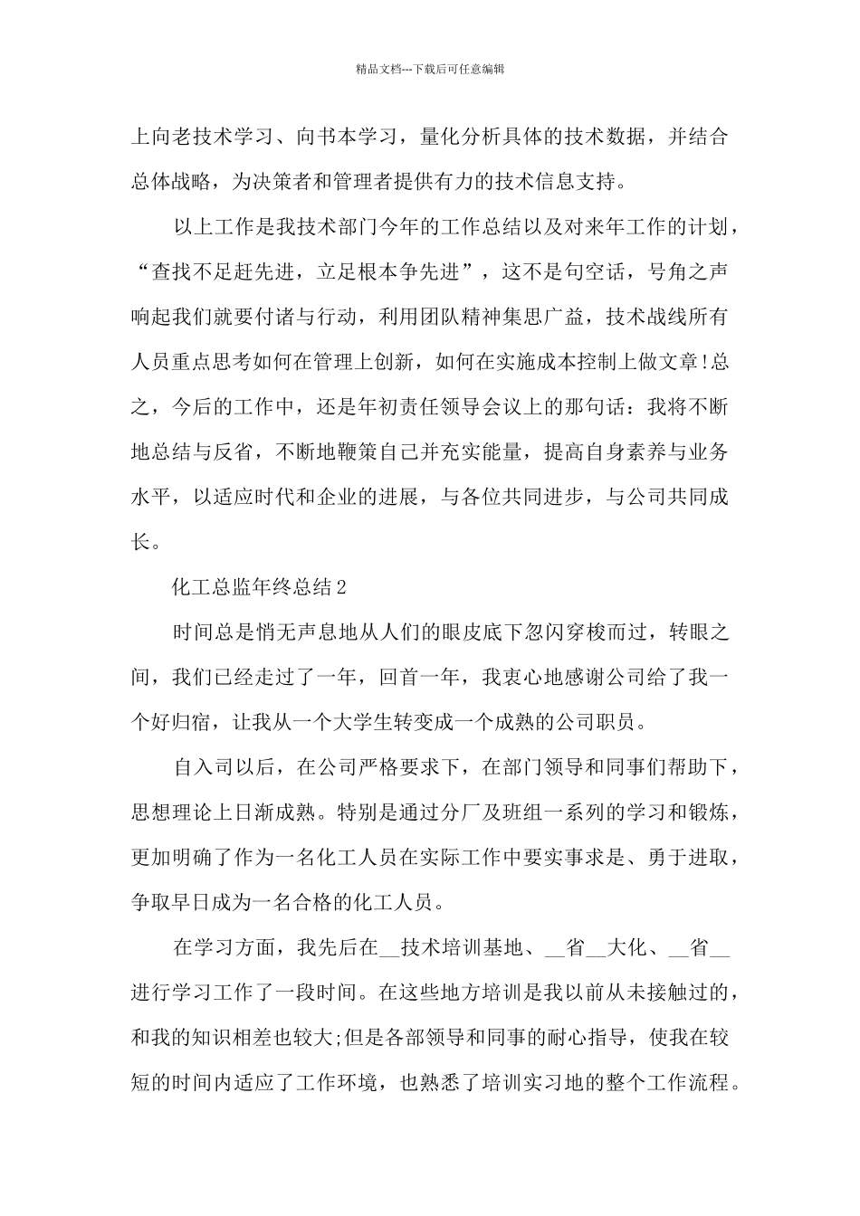 化工总监年终总结5篇_第3页