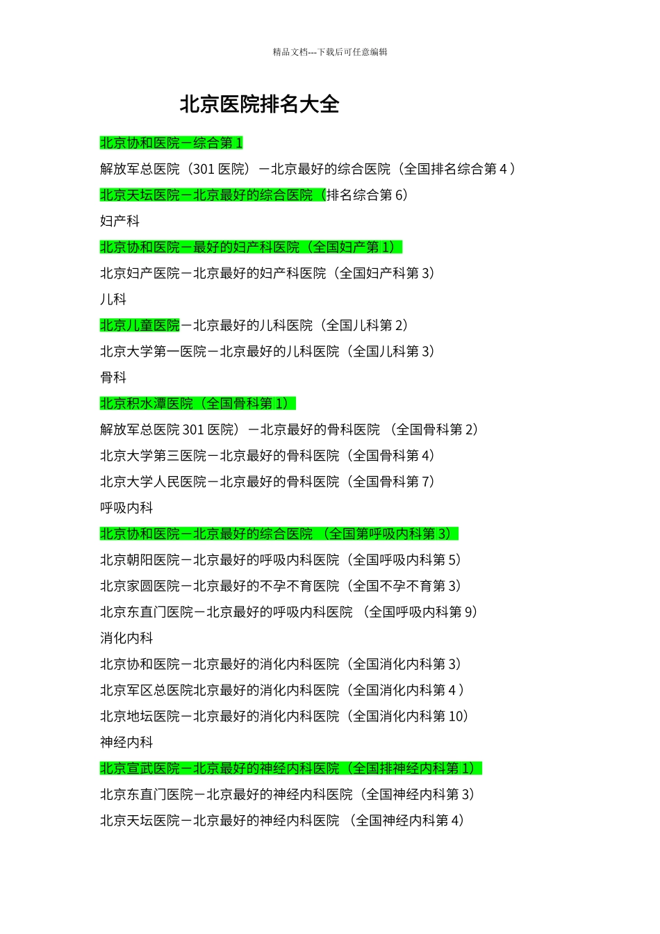 北京医院排名大全_第1页
