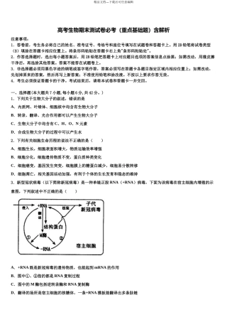 北京四中高考适应性考试生物试卷含解析