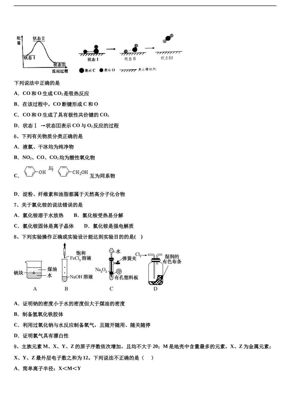 北京市西城区156中学高考化学五模试卷含解析_第2页