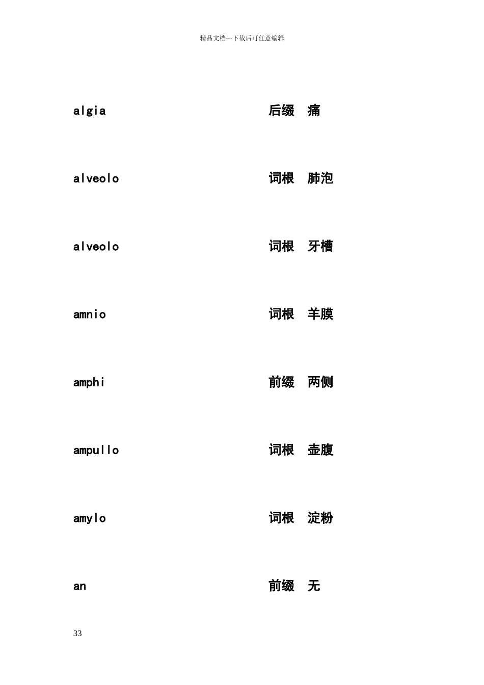 医学英语词根、前后缀_第3页