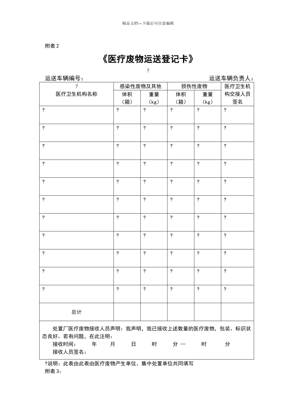 医院危险废物转移联单_第2页