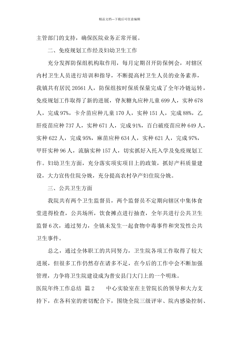 医院年终工作总结合集七篇_第2页