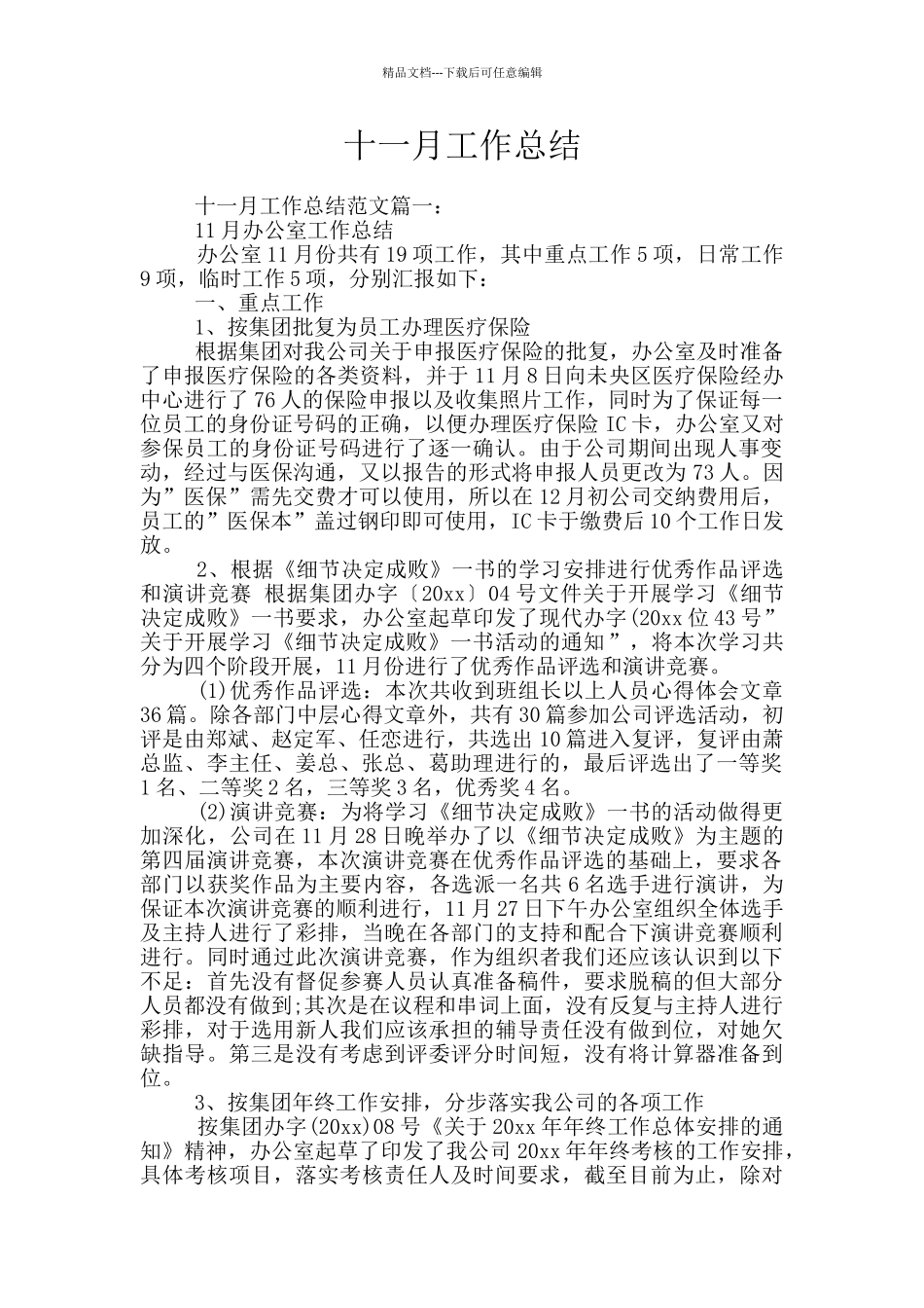 十一月工作总结_第1页