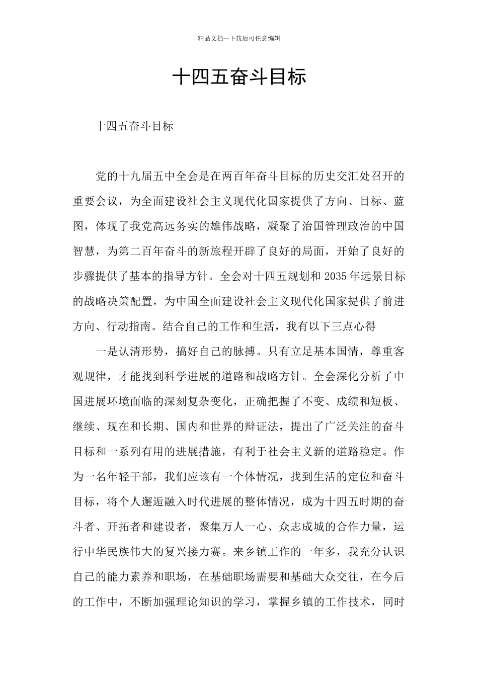 十四五奋斗目标_第1页
