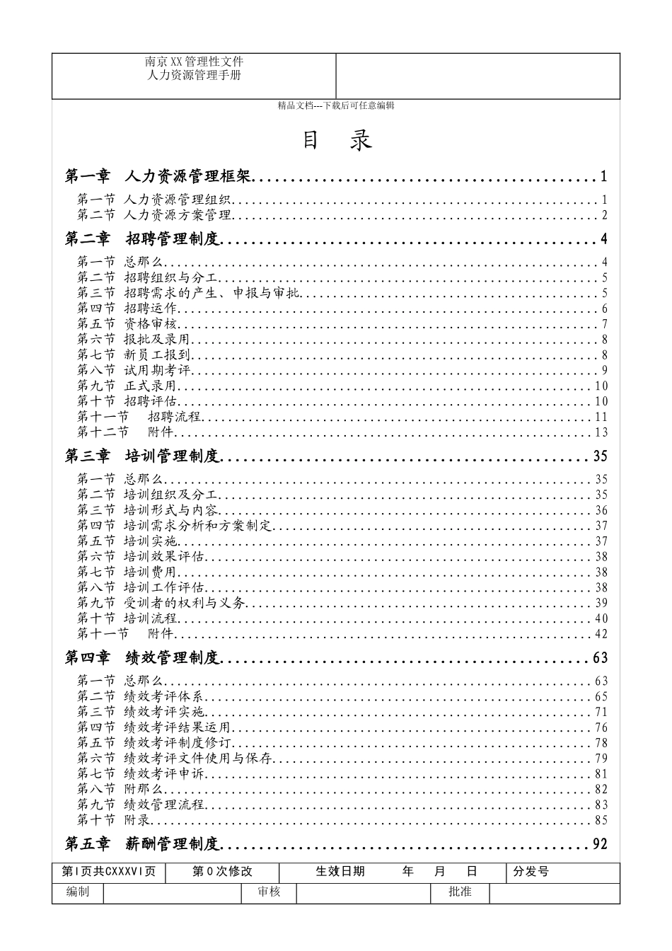 南京XX公司人力资源管理手册_第2页
