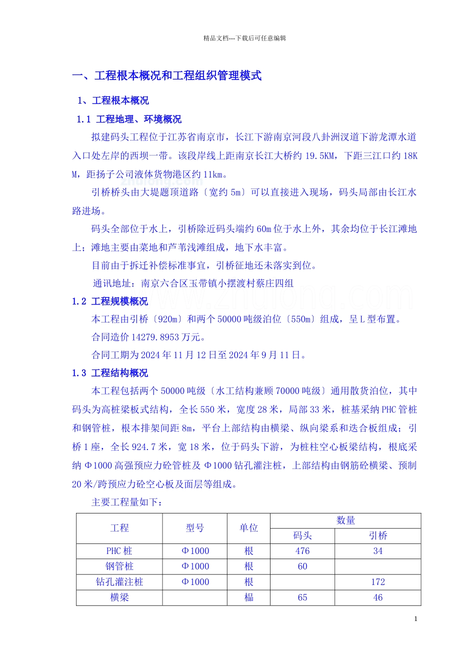 南京某码头项目策划书_第1页