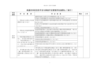 南通市学校信息安全与网络安全管理评估细则