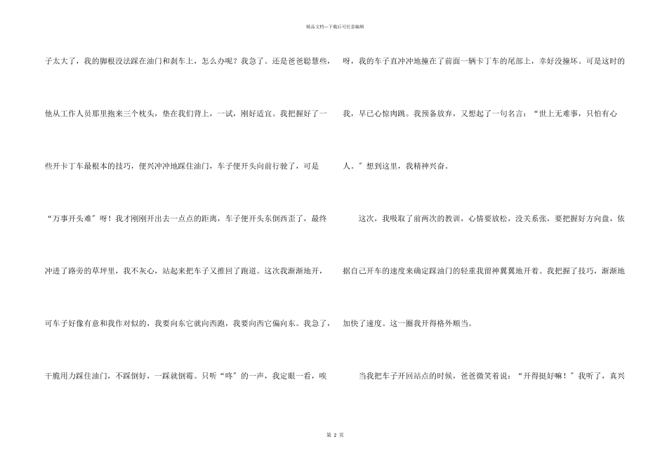 卡丁车500字七篇_第2页