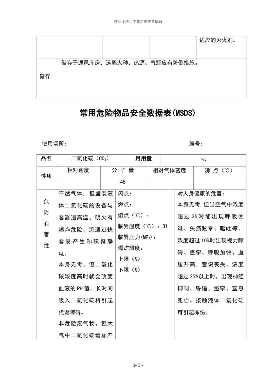 危险物品安全数据表MSDS_第3页