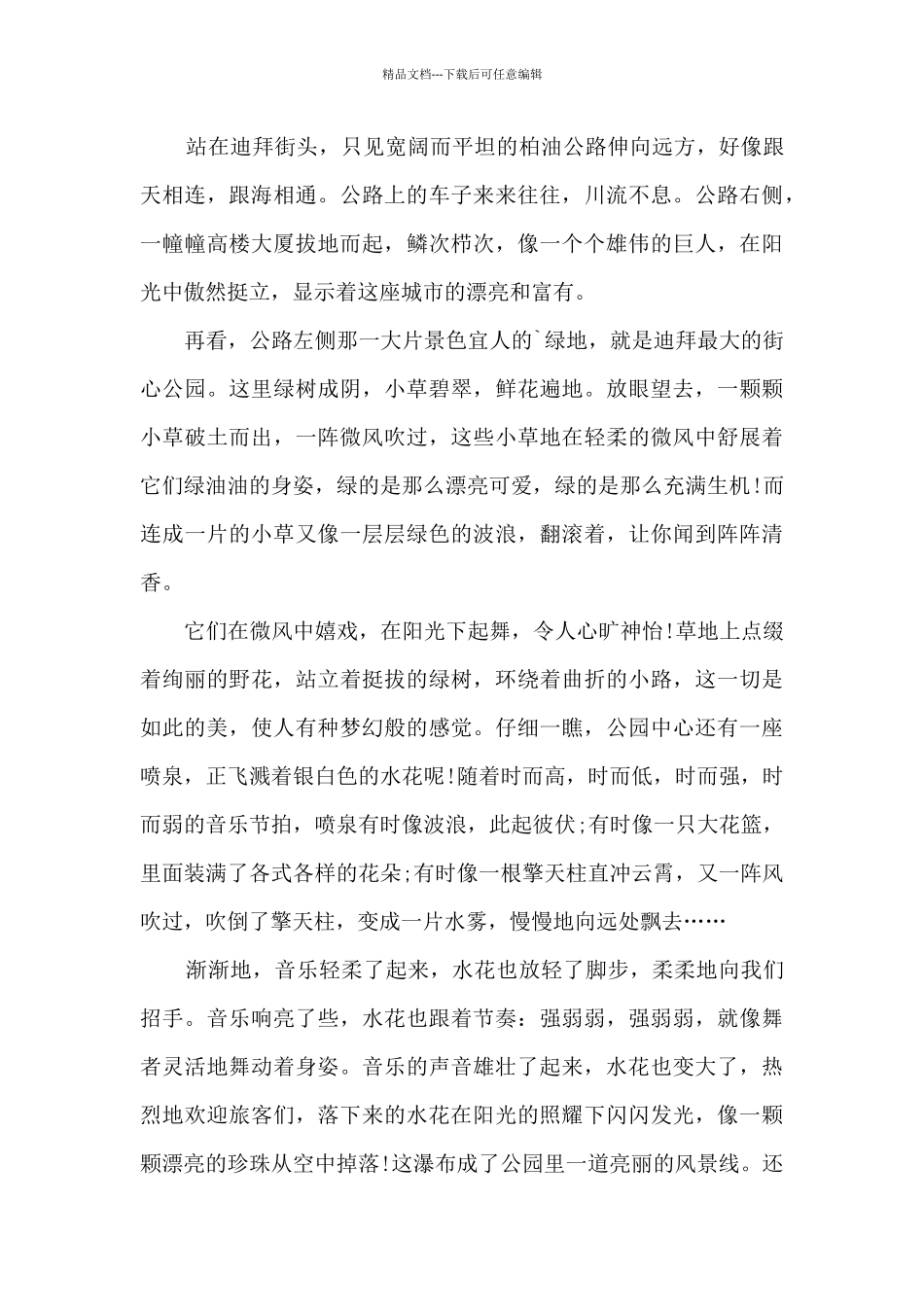 去迪拜的心得体会_第2页