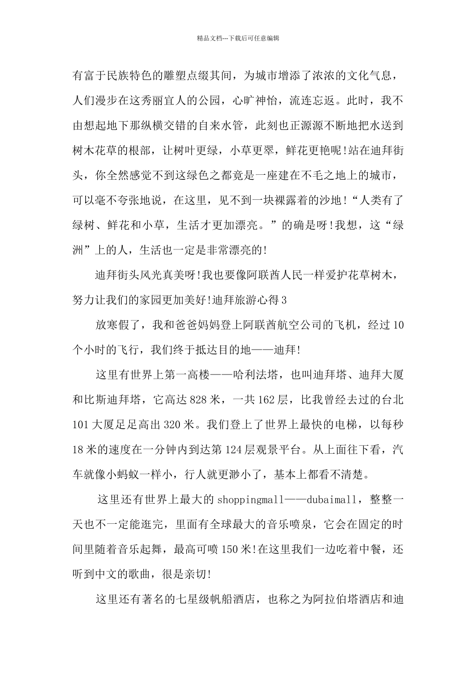去迪拜的心得体会_第3页