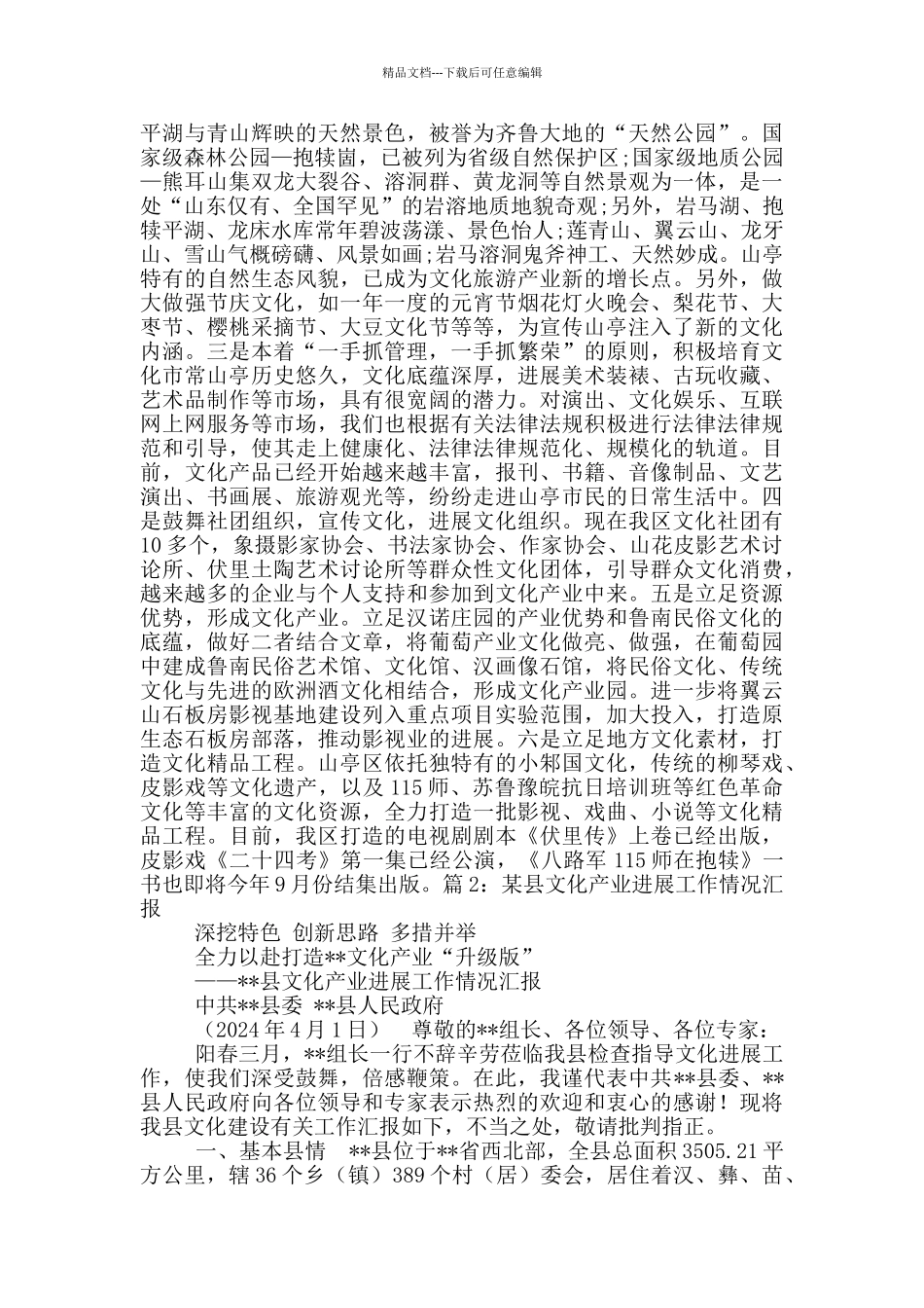 县文化产业工作汇报_第3页