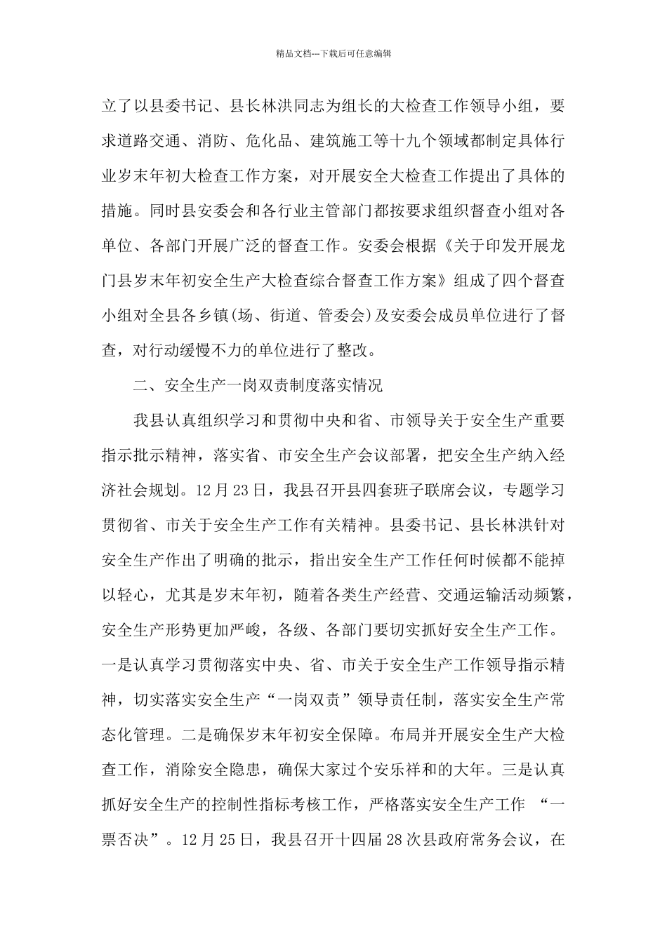 县级岁末年初安全生产工作总结_第3页