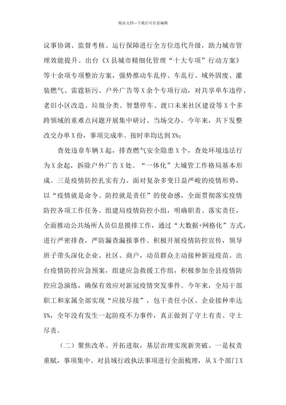 县综合行政执法局2024年工作总结及2024年工作计划_第2页