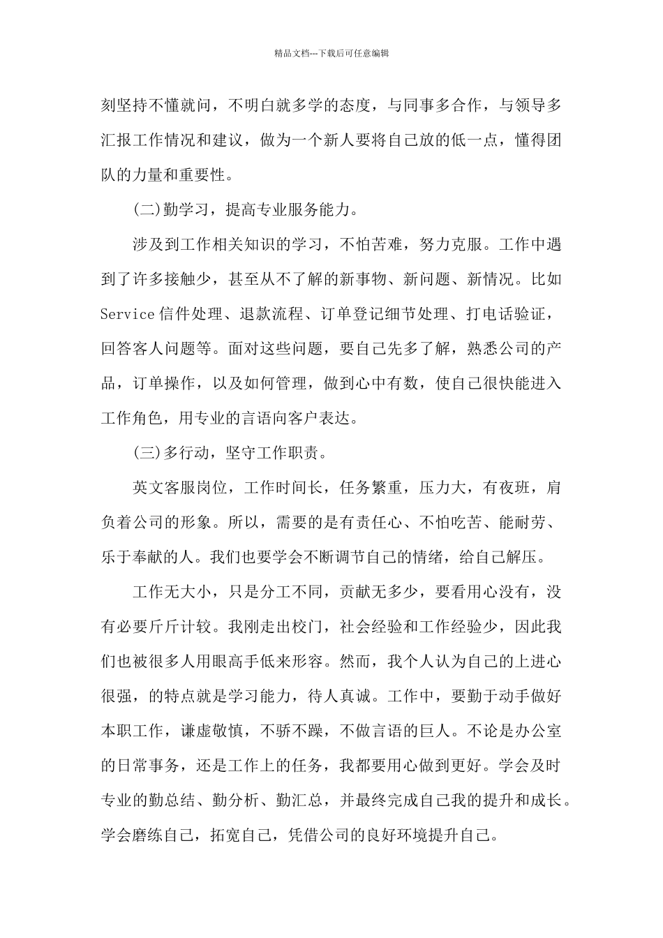 双十一客服工作总结_第3页