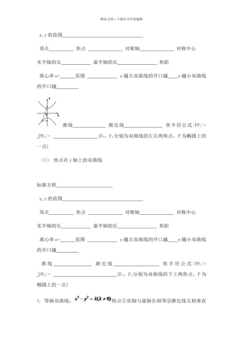 双曲线知识点总结例题_第2页
